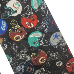 NFL Football Tie Vintage 90s Sports NFL Team Necktie Helmets